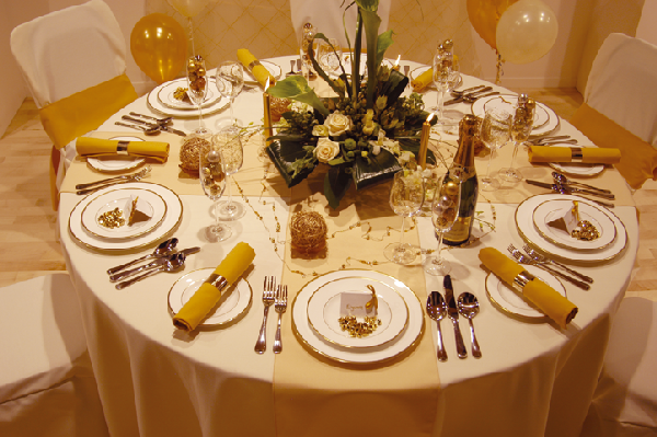 Banquet Hall Table Setting